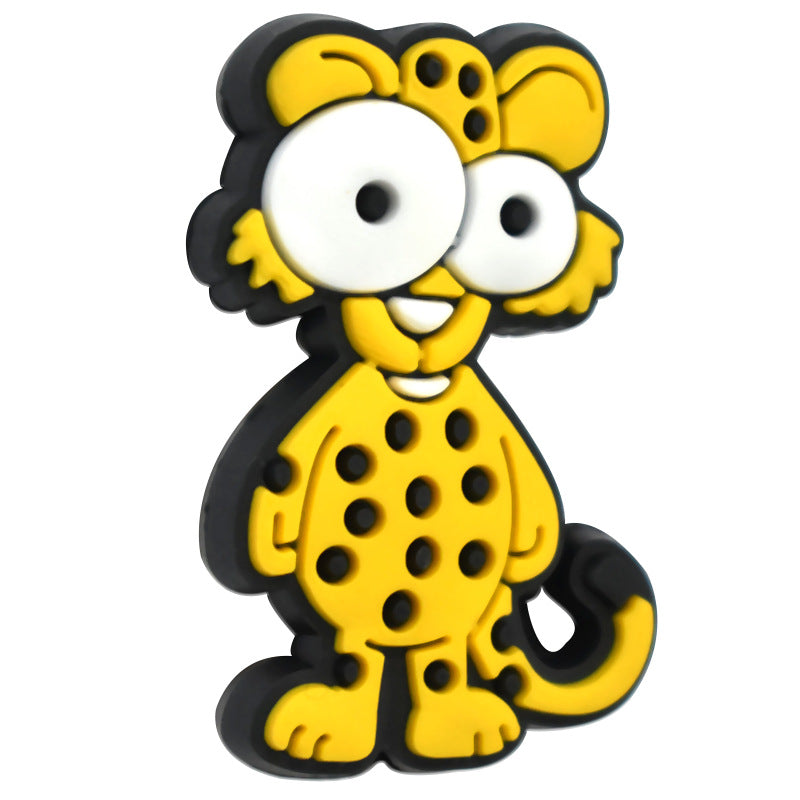 Wholesale  Random  100pcs/pack Cartoon Animal Series PVC Soft Rubber 3D Beads